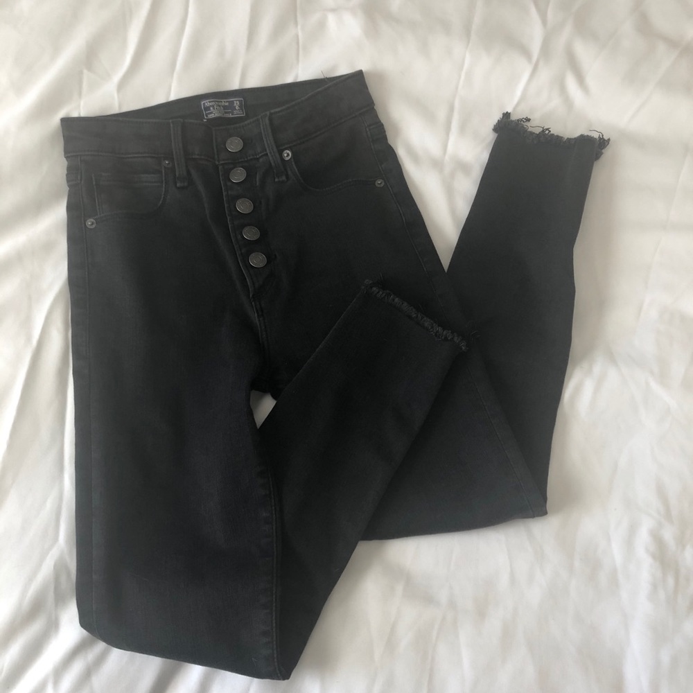 NWT black A&F high waisted jeans